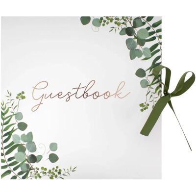 YöL Wedding Guest Book Green Eucalyptus Gold Foil Hard Cover - Wedding YöL Wedding Guest Book Green Eucalyptus Gold Foil Hard Cover - Wedding
