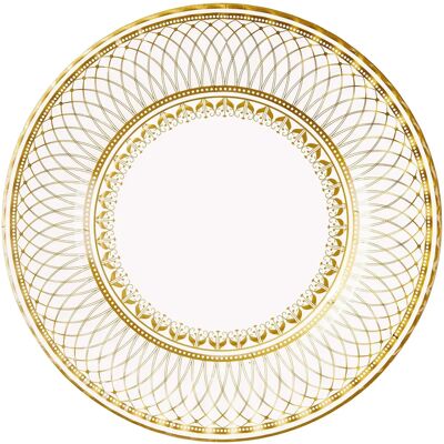 Talking Tables 8 Piatti di carta oro-bianco - Stoviglie per feste Talking Tables 8 Piatti di carta oro-bianco - Stoviglie per feste