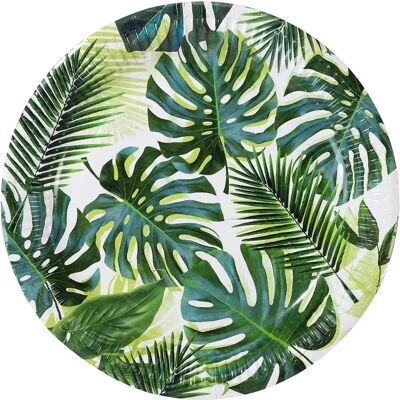 Piatti di Carta Foglie Tropicali - Decorazioni Estive Piatti di Carta Foglie Tropicali - Decorazioni Estive