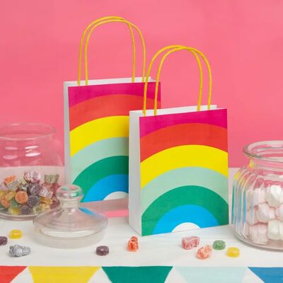 Talking Tables Sacs de Fête Arc-en-Ciel - Pack de 8 Cadeaux pour Enfants Multicolores Talking Tables Sacs de Fête Arc-en-Ciel - Pack de 8 Cadeaux pour Enfants Multicolores