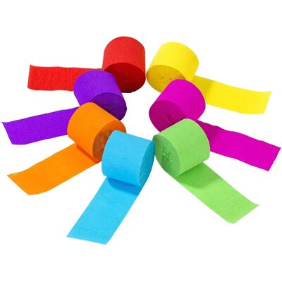 Streamers en papier arc-en-ciel de Talking Tables - 7 pièces, papier, couleurs variées Streamers en papier arc-en-ciel de Talking Tables - 7 pièces, papier, couleurs variées