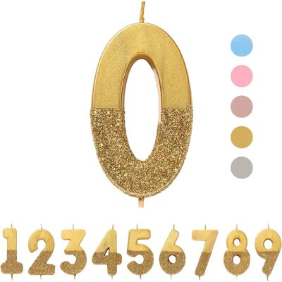 Candela Numero Oro di Talking Tables - Decorazione Torta di Compleanno Candela Numero Oro di Talking Tables - Decorazione Torta di Compleanno