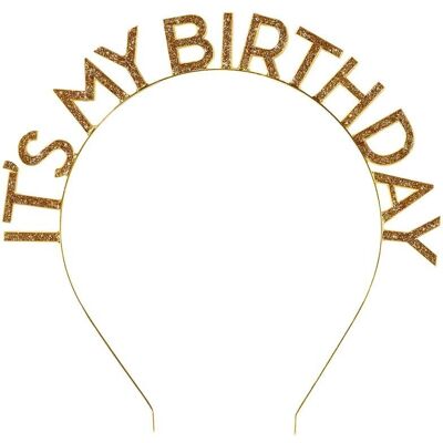 Talking Tables Gold It's My Birthday Haarreif - Kopfband für Geburtstage Talking Tables Gold It's My Birthday Haarreif - Kopfband für Geburtstage
