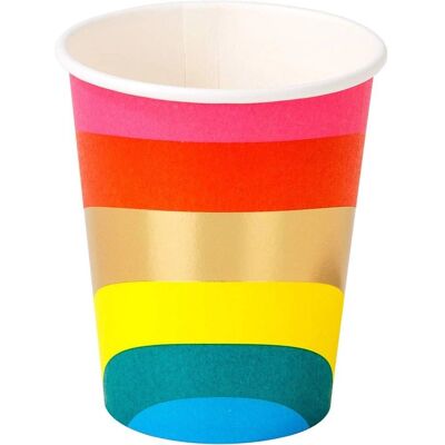 Copos de Festa Arco-íris Talking Tables - 250ml, Pack de 12 Copos de Festa Arco-íris Talking Tables - 250ml, Pack de 12