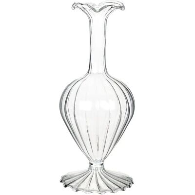 Talking Tables Heldere Glazen Knopenvase - Rustiek Bruiloft, Geribbeld, 19cm Talking Tables Heldere Glazen Knopenvase - Rustiek Bruiloft, Geribbeld, 19cm