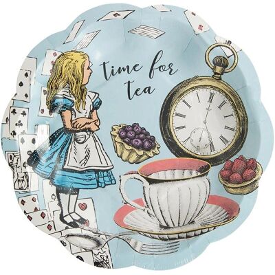 Talking Tables Kleine Bordjes Alice in Wonderland Set van 12 Papier Blauw Talking Tables Kleine Bordjes Alice in Wonderland Set van 12 Papier Blauw