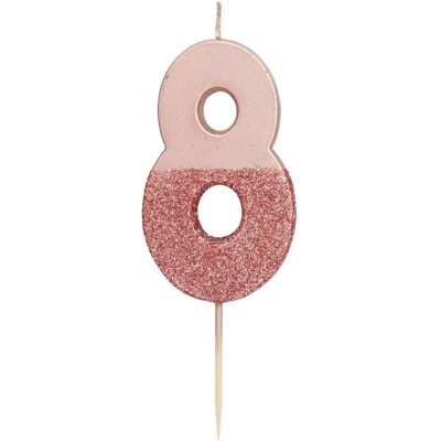 Talking Tables - BDAY-CANDLE-RG-8 - RoseGold - Bougie d'anniversaire Talking Tables - BDAY-CANDLE-RG-8 - RoseGold - Bougie d'anniversaire