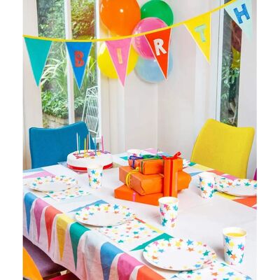 Nappe en tissu Rainbow Stars de Talking Tables Nappe en tissu Rainbow Stars de Talking Tables