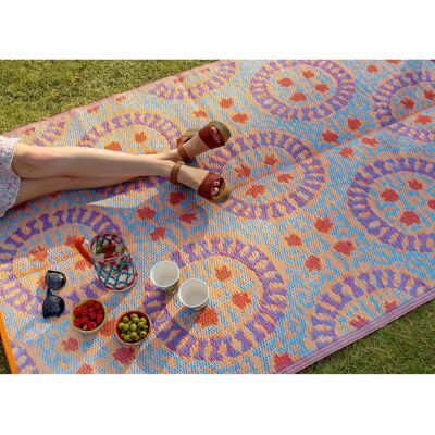 Talking Tables Tappeto Esterno Impermeabile Boho 180 x 120cm in Plastica - Tappetino Leggero Talking Tables Tappeto Esterno Impermeabile Boho 180 x 120cm in Plastica - Tappetino Leggero