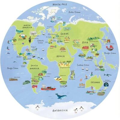 Puzzle Monde Circulaire de 1000 pièces Talking Tables - Cadeau pour adultes et enfants - Publicité Puzzle Monde Circulaire de 1000 pièces Talking Tables - Cadeau pour adultes et enfants - Publicité