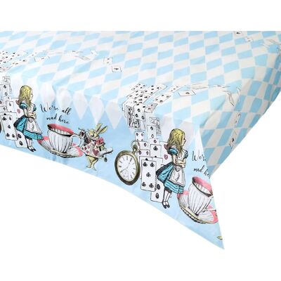Talking Tables Alice in Wonderland Blue Table Cover - Table Cover Talking Tables Alice in Wonderland Blue Table Cover - Table Cover