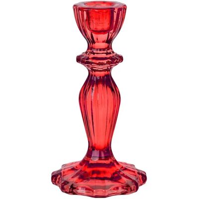 Support à Bougie en Verre Rouge de Talking Tables - Support Festif Support à Bougie en Verre Rouge de Talking Tables - Support Festif