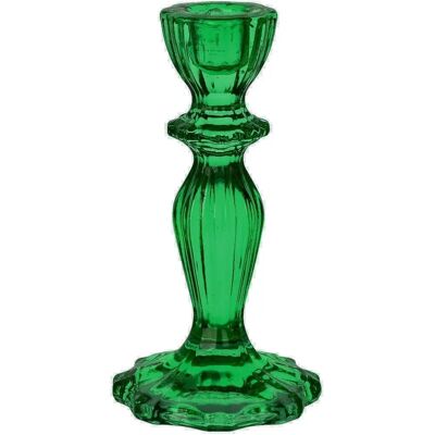 Talking Tables Porte-bougie en Verre Vert Clair - Support de Bougie Talking Tables Porte-bougie en Verre Vert Clair - Support de Bougie