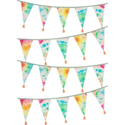 Talking Tables Rainbow Tie Dye Fabric Banner - Decor for Parties Talking Tables Rainbow Tie Dye Fabric Banner - Decor for Parties