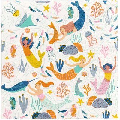 Talking Tables Serviettes en Papier Sirène - Serviettes - Pack de 20 Talking Tables Serviettes en Papier Sirène - Serviettes - Pack de 20