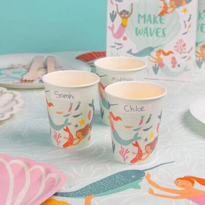 Talking Tables Gobelets Sirène - Pack de 8 Talking Tables Gobelets Sirène - Pack de 8