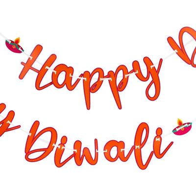 Talking Tables Modello - Bunting di Diwali Felice - 3m Arancione Decorazione Talking Tables Modello - Bunting di Diwali Felice - 3m Arancione Decorazione