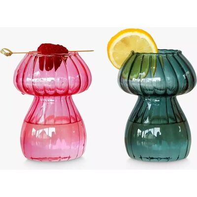 Support de bougie en verre champignon de Talking Tables - Support, Vase, Polyvalent, Couleur vive Support de bougie en verre champignon de Talking Tables - Support, Vase, Polyvalent, Couleur vive