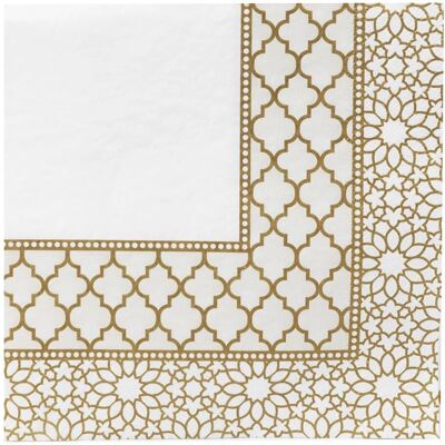 Talking Tables Gold Tile Paper Napkins - Serwetki Talking Tables Gold Tile Paper Napkins - Serwetki