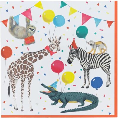 Serviettes en papier animaux safari - Anniversaire enfant Serviettes en papier animaux safari - Anniversaire enfant