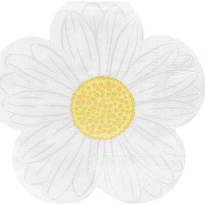 Talking Tables Serviettes Marguerite - 20 Serviettes en Papier - Élégance Florale Talking Tables Serviettes Marguerite - 20 Serviettes en Papier - Élégance Florale