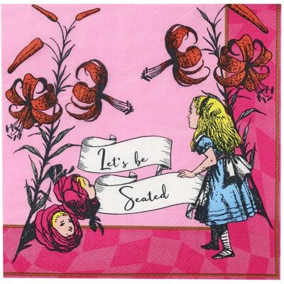 Talking Tables Alice i Underlandet Rosa Servetter - 20 Talking Tables Alice i Underlandet Rosa Servetter - 20