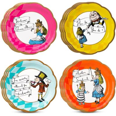 Piatti di carta Alice nel Paese delle Meraviglie - Giallo Piatti di carta Alice nel Paese delle Meraviglie - Giallo