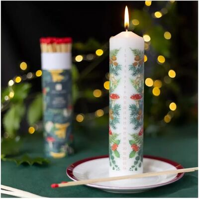 Talking Tables Woodland Advent Pillar Candle - Christmas Decor Talking Tables Woodland Advent Pillar Candle - Christmas Decor