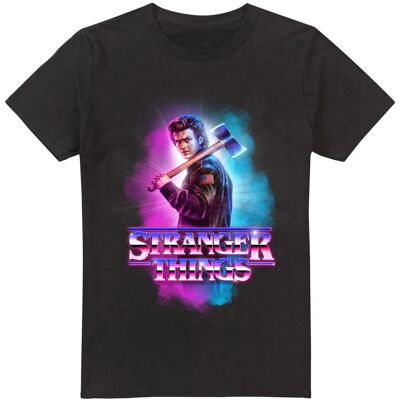 Netflix Collection Steve Harrington Metal Burst - Black T-Shirt - 2XL Netflix Collection Steve Harrington Metal Burst - Black T-Shirt - 2XL