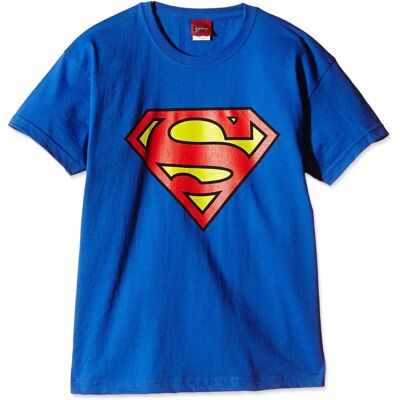 DC Comics Superman Logo Baumwoll-T-Shirt - Jungen 7-8 Jahre M DC Comics Superman Logo Baumwoll-T-Shirt - Jungen 7-8 Jahre M