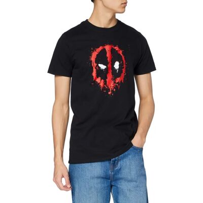 Marvel L Black Paint Logo Cotton T-shirt Marvel L Black Paint Logo Cotton T-shirt