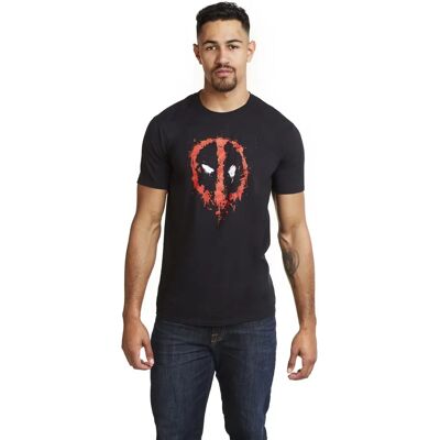 Marvel Paint Logo Cotton T-shirt - Black - XXL - T-shirt Marvel Paint Logo Cotton T-shirt - Black - XXL - T-shirt