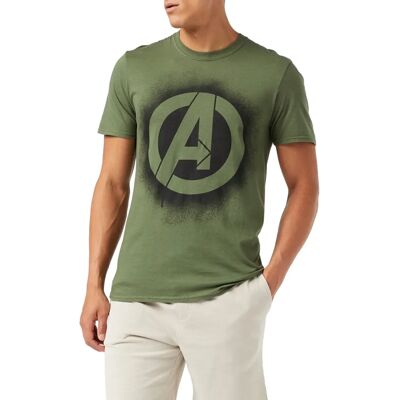 Zielona koszulka Marvel z bawełny - Logo i grafika - Ubrania codzienne Zielona koszulka Marvel z bawełny - Logo i grafika - Ubrania codzienne