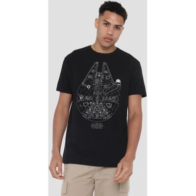 Star Wars Millennium Lines Cotton T-Shirt - Casualwear Star Wars Millennium Lines Cotton T-Shirt - Casualwear