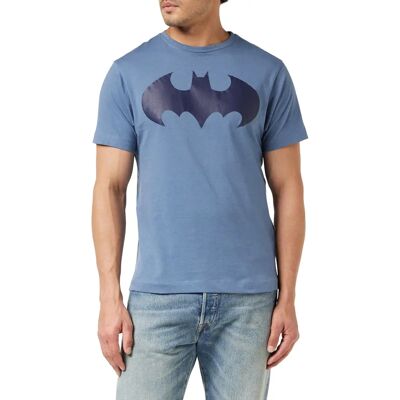 DC Comics Mono Batman Logo Men's Blue T-Shirt - Size Medium DC Comics Mono Batman Logo Men's Blue T-Shirt - Size Medium