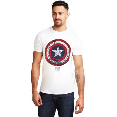 Camiseta de algodão Marvel Capitão América Escudo - Camiseta Camiseta de algodão Marvel Capitão América Escudo - Camiseta
