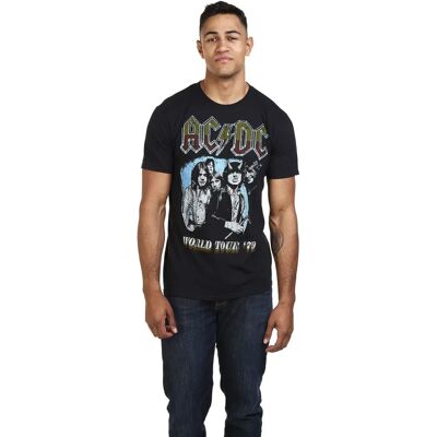 AC/DC World Tour 79 Black Men's T-Shirt AC/DC World Tour 79 Black Men's T-Shirt