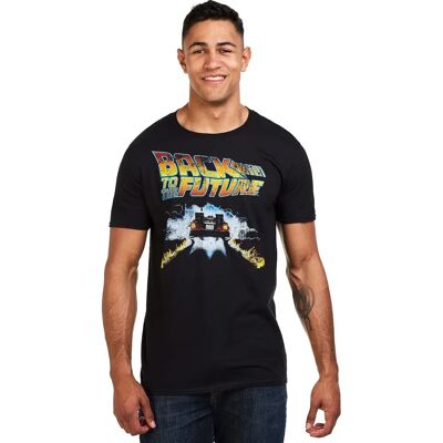 Back To The Future Delorean Black T-Shirt - Mens Back To The Future Delorean Black T-Shirt - Mens