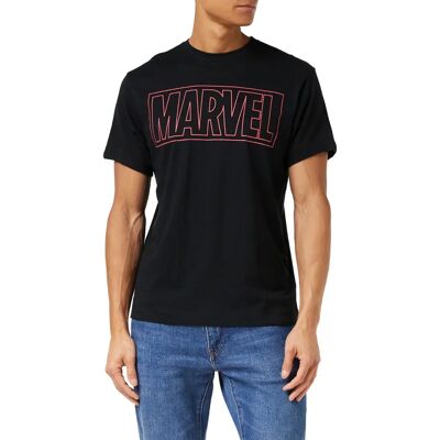 Camiseta de algodão preta XXL Marvel - Roupa casual para fãs Camiseta de algodão preta XXL Marvel - Roupa casual para fãs