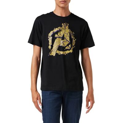 Marvel Avengers Cracked Cotton XXL T-Shirt - T-Shirt Marvel Avengers Cracked Cotton XXL T-Shirt - T-Shirt