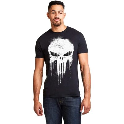 Marvel Punisher Skull Schwarzes T-Shirt 2XL - T-Shirt Marvel Punisher Skull Schwarzes T-Shirt 2XL - T-Shirt