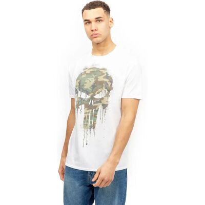 Marvel Punisher Skull Camo Cotton T-shirt - S Marvel Punisher Skull Camo Cotton T-shirt - S