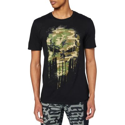 Camiseta Marvel Punisher Skull Camo L Negra Camiseta Marvel Punisher Skull Camo L Negra