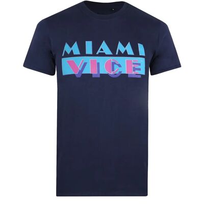 Vintage Club Miami Vice Og Logo Blue T-Shirt - T-Shirt Vintage Club Miami Vice Og Logo Blue T-Shirt - T-Shirt