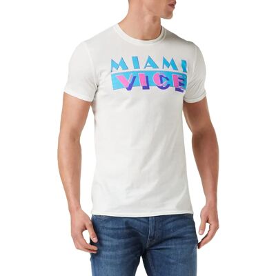 Białe Vintage Club Miami Vice Og Logo T-Shirt - T-Shirt Białe Vintage Club Miami Vice Og Logo T-Shirt - T-Shirt