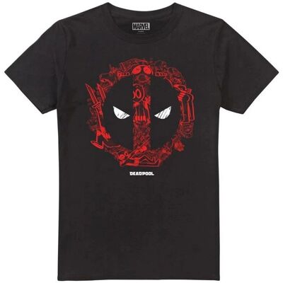 Marvel Deadpool Doodle Logo T-Shirt - Herrstorlek L Marvel Deadpool Doodle Logo T-Shirt - Herrstorlek L