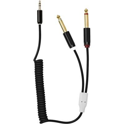 MyVolts Candycords ACV10LB - Schwarz - Minijack auf 2x Jack - Kabel MyVolts Candycords ACV10LB - Schwarz - Minijack auf 2x Jack - Kabel