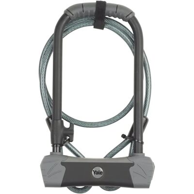 Trava de bicicleta Yale com cabo - Segurança máxima 230mm - Trava de bicicleta Trava de bicicleta Yale com cabo - Segurança máxima 230mm - Trava de bicicleta