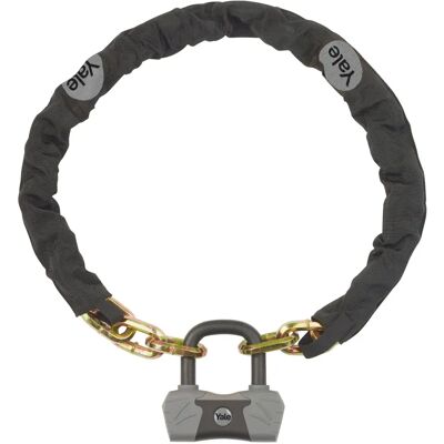 Yale Corrente e cadeado 1100mm Segurança máxima Corrente de bicicleta resistente 4 chaves Yale Corrente e cadeado 1100mm Segurança máxima Corrente de bicicleta resistente 4 chaves