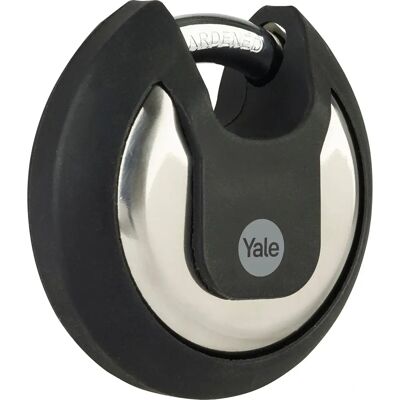 Yale Y130B Maximum Security Stainless Steel Discus Padlock - 70mm Yale Y130B Maximum Security Stainless Steel Discus Padlock - 70mm